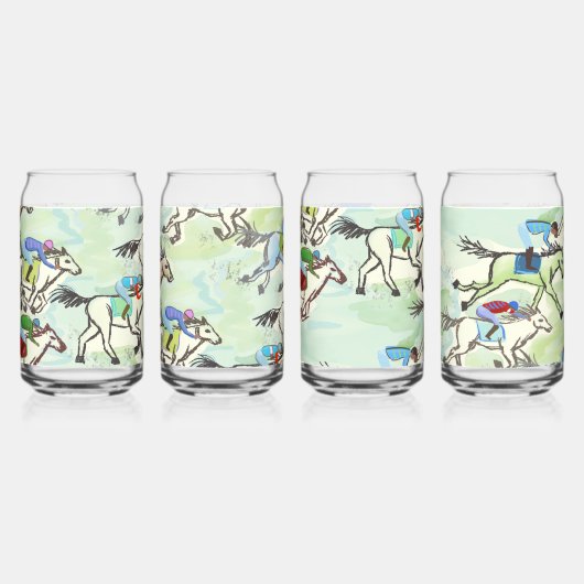 Op naar de races Drink brillen Blikvorm Glas (Links)