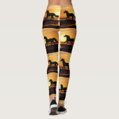 Op naar de Races Paard Running at Sunset Leggings (Achterkant)