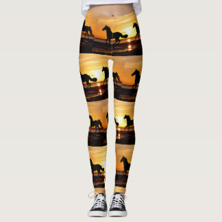 Op naar de Races Paard Running at Sunset Leggings