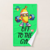 Op naar de sportschool fitness, monogram | handdoek (Handdoek)