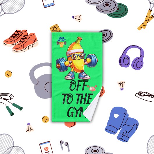 Op naar de sportschool fitness, monogram | handdoek