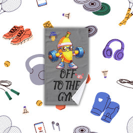 Op naar de sportschool fitness, monogram | handdoek