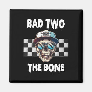 Op naar de verjaardag van Halloween Skeleton Boy T Magneet