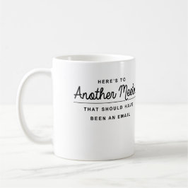 Op naar een andere bijeenkomst koffiemok