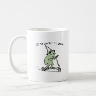 Op naar Fifth Grade Froggy Schattige Frog leren Koffiemok
