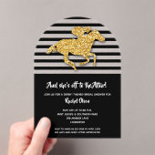 Op naar het Altar Derby Horse Vrijgezellenfeest Acryl Uitnodigingen (Insitu (Draagbaar))