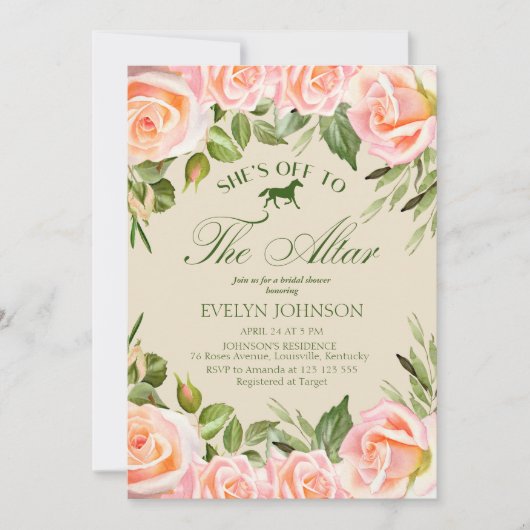 Op naar het Altar Kentucky Derby Vrijgezellenfeest Kaart (Voorkant)