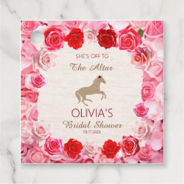 Op naar het Altar Red Roses Vrijgezellenfeest Bedankjes Labels