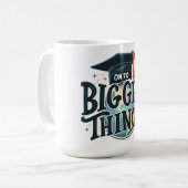 Op naar het grotere dingen Afstuderen Koffiemok (Voorkant links)