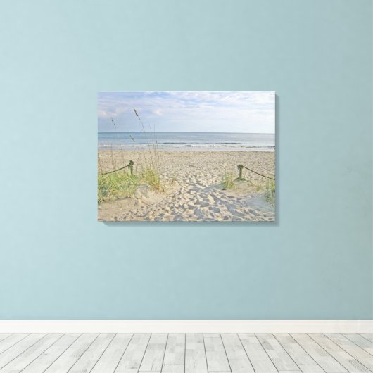 Op naar het strand canvas afdruk (Insitu (Houten vloer))