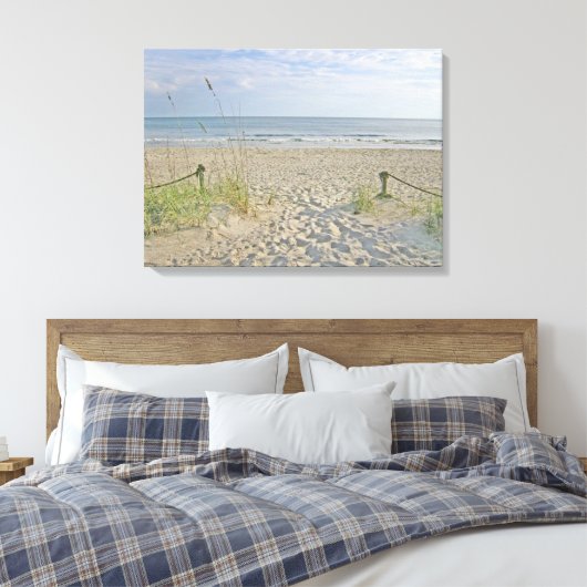 Op naar het strand canvas afdruk (Insitu (Slaapkamer))
