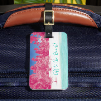 Op naar het strand! Gepersonaliseerd Bagagelabel