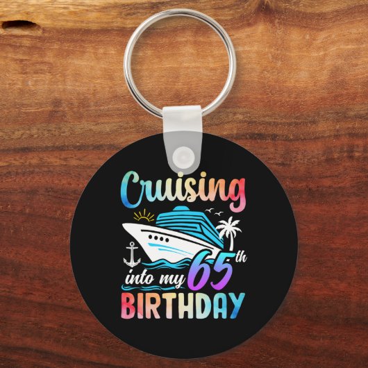 Op naar mijn 65ste verjaardag, 65 jaar sleutelhanger (Voorkant)