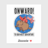 Op naar ons volgende avontuur Funny Red Cardinal Sticker (Vel)