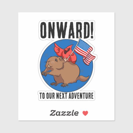 Op naar ons volgende avontuur Funny Red Cardinal Sticker (Vel)