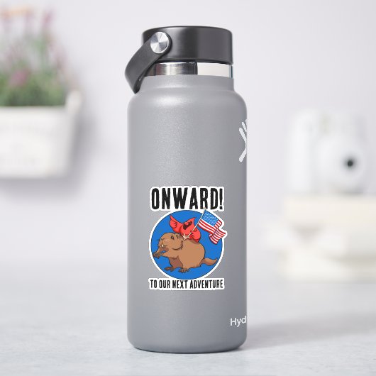 Op naar ons volgende avontuur Funny Red Cardinal Sticker (HydroFlask)
