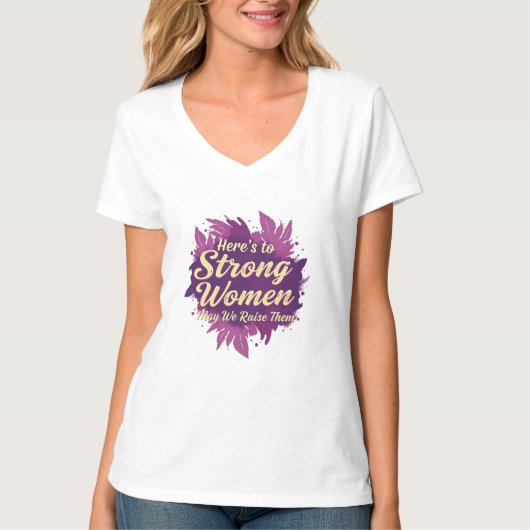 Op naar sterke vrouwen t-shirt (Voorkant)