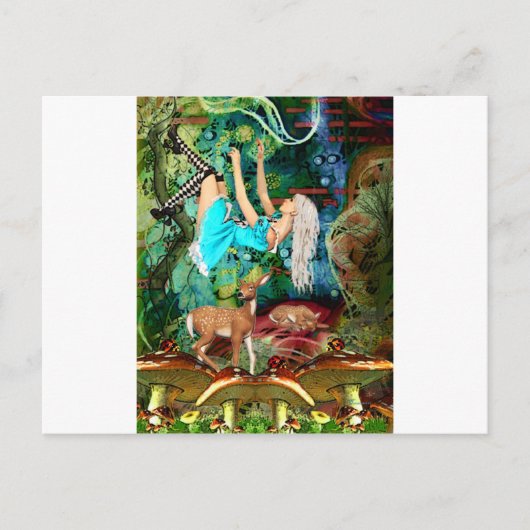OP NAAR WONDERLAND BRIEFKAART (Voorkant)