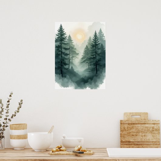 op natuur geïnspireerd poster (Keuken)