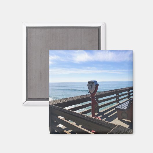 Op Newport Pier, Newport Beach, Californië Magneet (Voorkant / Achterkant)