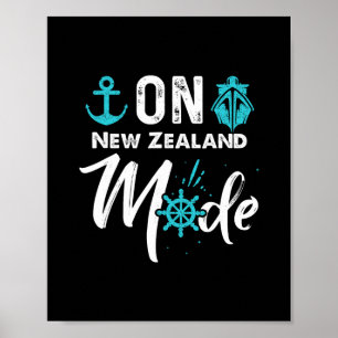Op Nieuw-Zeeland Mode Cruise Shirt Nieuw-Zeeland S Poster