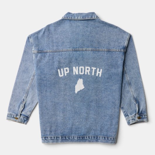 Op NoordMaine tekst Denim Jacket (Achterkant)