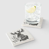 Op North Moose Stenen Onderzetter (Zijkant)