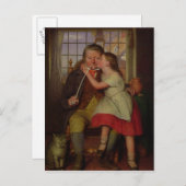 Op oma's knie briefkaart (Voorkant / Achterkant)