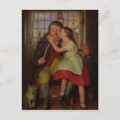 Op oma's knie briefkaart (Voorkant)