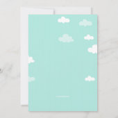 Op, omhoog en weg blauwe Uitnodiging (Achterkant)