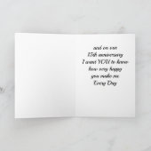 OP ONS **15e WEDDENDE JUBILEUM MET VERLIES Kaart (Binnen)