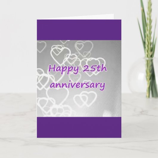 OP ONS **25e ** BRUILOFT JUBILEUM MET LIEFDE Kaart (Voorkant)