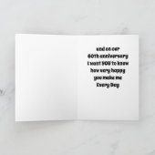 OP ONS **60e ** BRUILOFT JUBILEUM MET LIEFDE Kaart (Binnen)