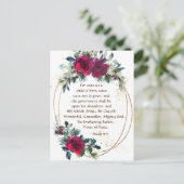 Op ons wordt een kind geboren in Isaiah, 9:6 kerst Feestdagenkaart (Staand voorkant)