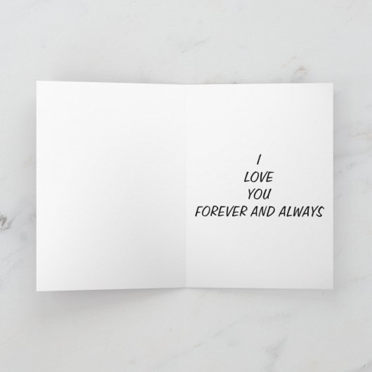 OP ONZE 25e VERJAARDAG EN ELKE DAG-IK HOU VAN JE Kaart (Binnen)