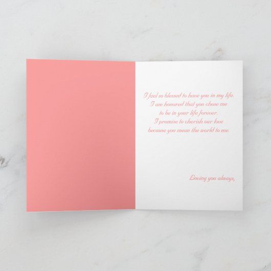 Op Onze Dag van het Huwelijk: Eind op Eind Kaart (Binnen)