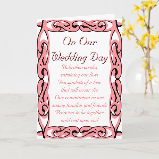 Op Onze Dag van het Huwelijk: Eind op Eind Kaart (Gele Bloem)