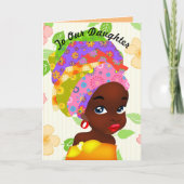 Op onze dochter African Girl Birthday Kaart (Voorkant)