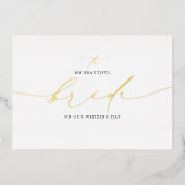 Op onze huwelijksdag legant folie uitnodiging (Voorkant)