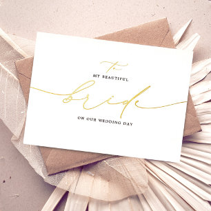 Op onze huwelijksdag legant folie uitnodiging