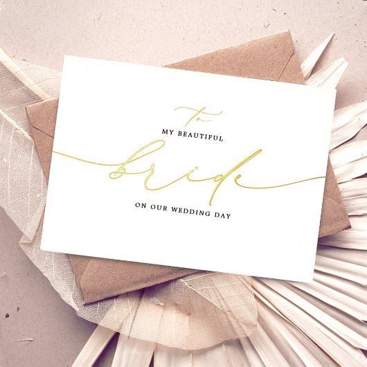 Op onze huwelijksdag legant folie uitnodiging