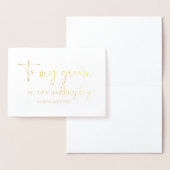 Op onze huwelijksdag van Bride naar mijn Groom Folie Kaarten (Display)