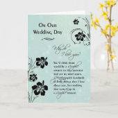 Op onze huwelijksdag ~ Waarom hou ik van je Kaart (Gele Bloem)