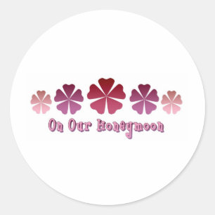 Op onze huwelijksreis ronde sticker