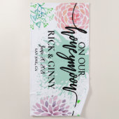 Op onze huwelijksreis - Waterverf Splash-Passen ge Strandlaken (Voorkant)