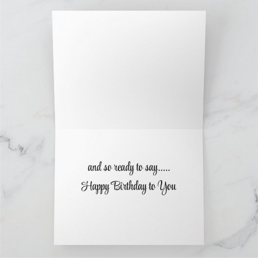 OP ONZE MANIER EN KLAAR OM TE ZEGGEN *HAPPY BIRTHD KAART (Binnen)