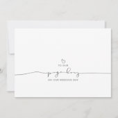 Op onze Page Boy Wedning Morning Cute Message (Voorkant)