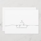 Op onze Page Boy Wedning Morning Cute Message (Voorkant / Achterkant)