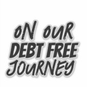 Op onze schuldenvrije reis sticker (Voorkant)