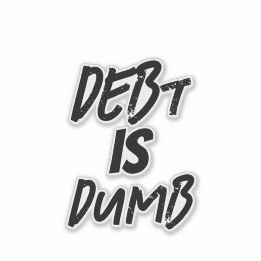 Op onze schuldenvrije reis sticker (Voorkant)